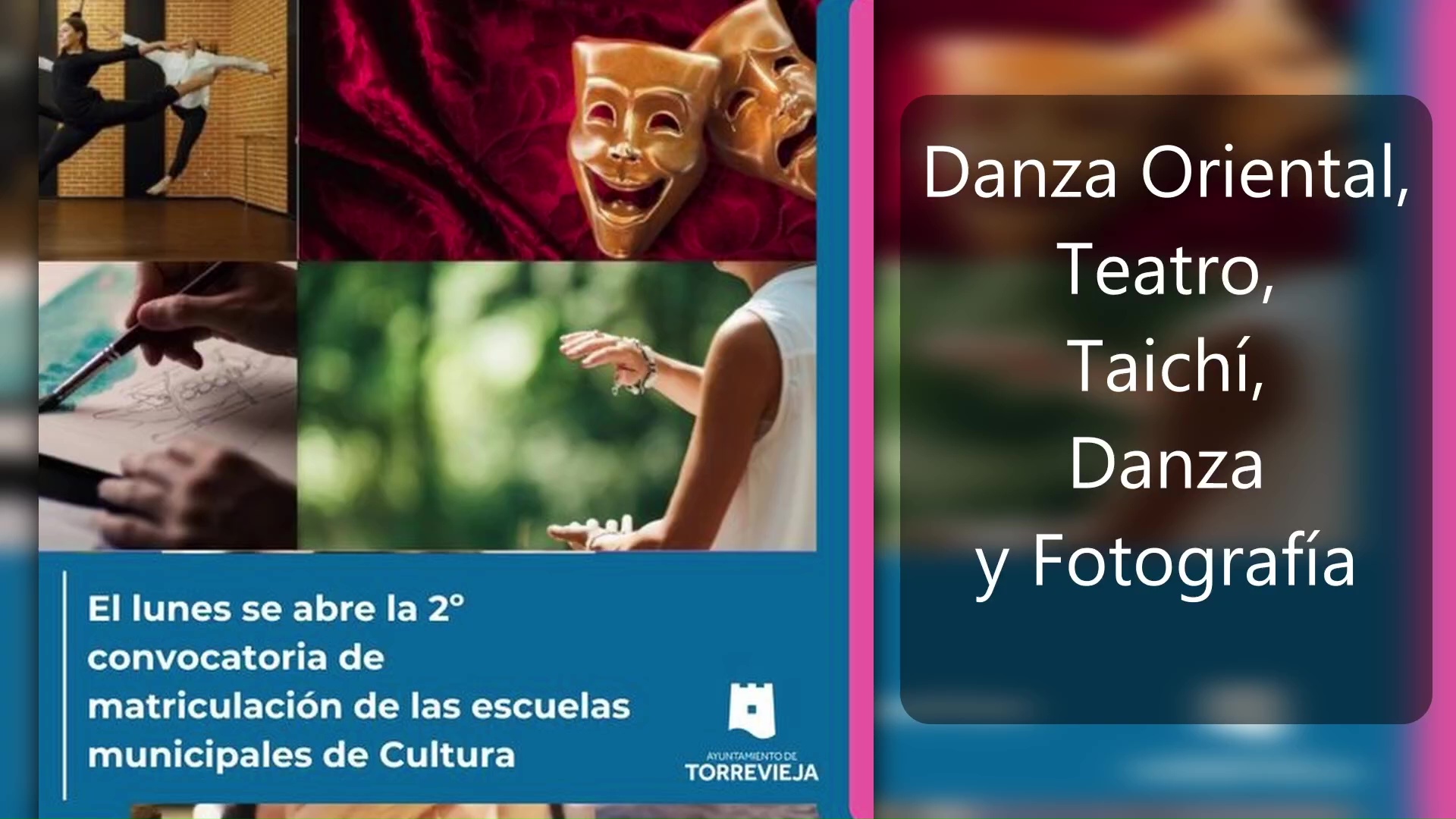 Imagen de El lunes se abre la 2ª convocatoria de matriculación de las escuelas municipales de cultura 