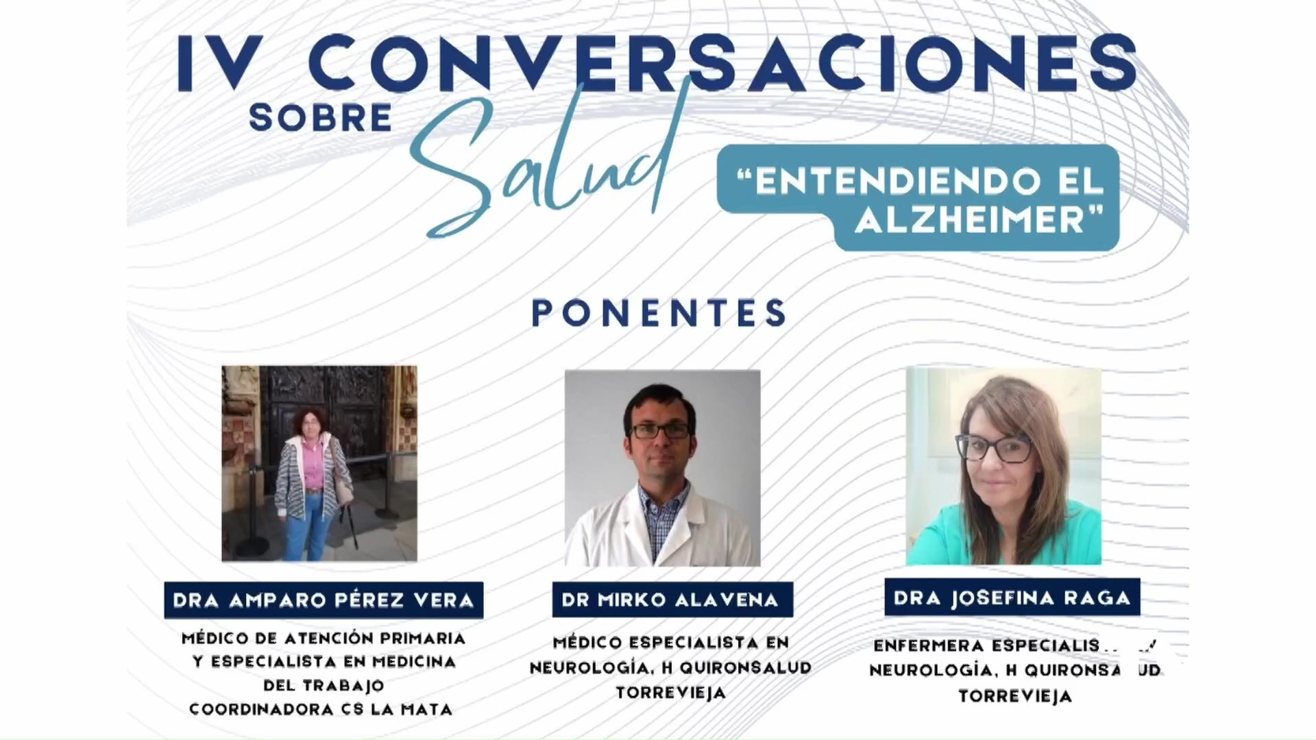 Imagen de El 26 de septiembre se celebran las IV Conversaciones sobre salud: Entendiendo el alzheimer 