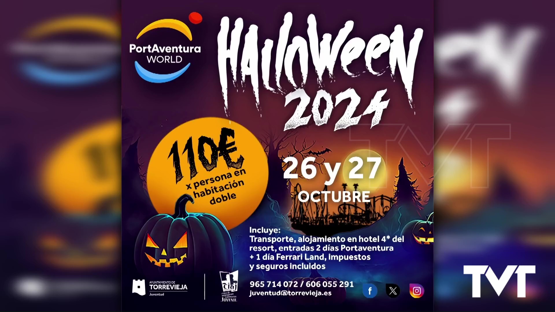 Imagen de Juventud abre las inscripciones del viaje a Portaventura por Halloween 