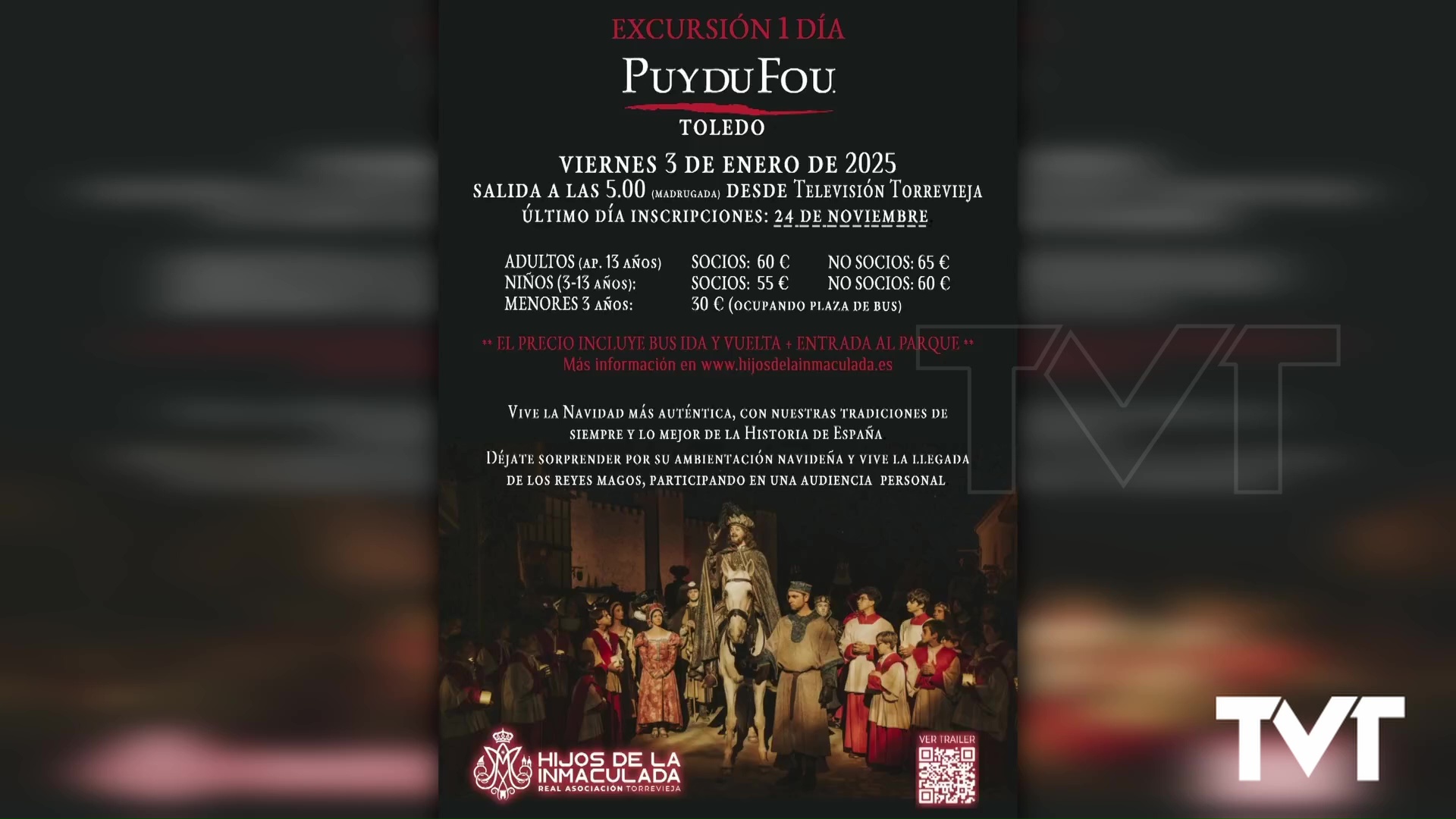Imagen de Los «Hijos de la Inmaculada» organizan una excursión a Puy du Fou (Toledo) para ser recibidos por los Reyes Magos 