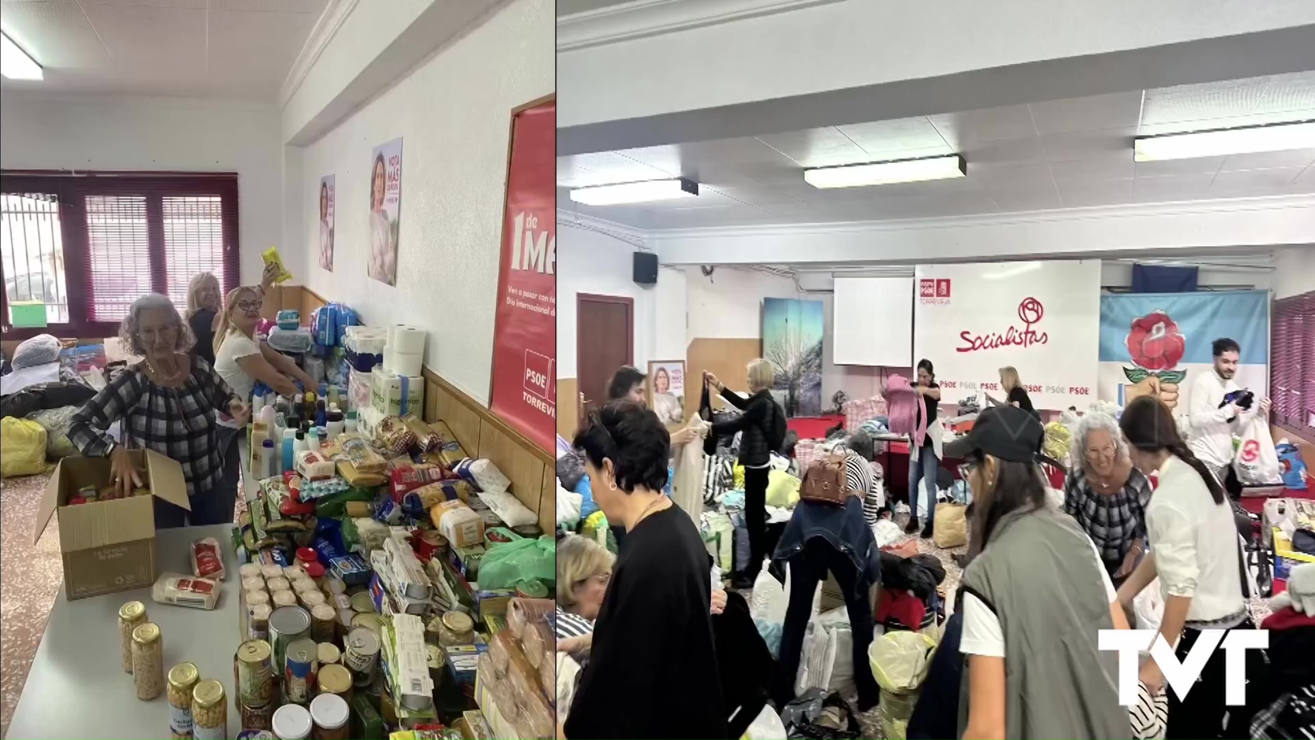 Imagen de La Casa del Pueblo se llena de donaciones de los vecinos de Torrevieja 