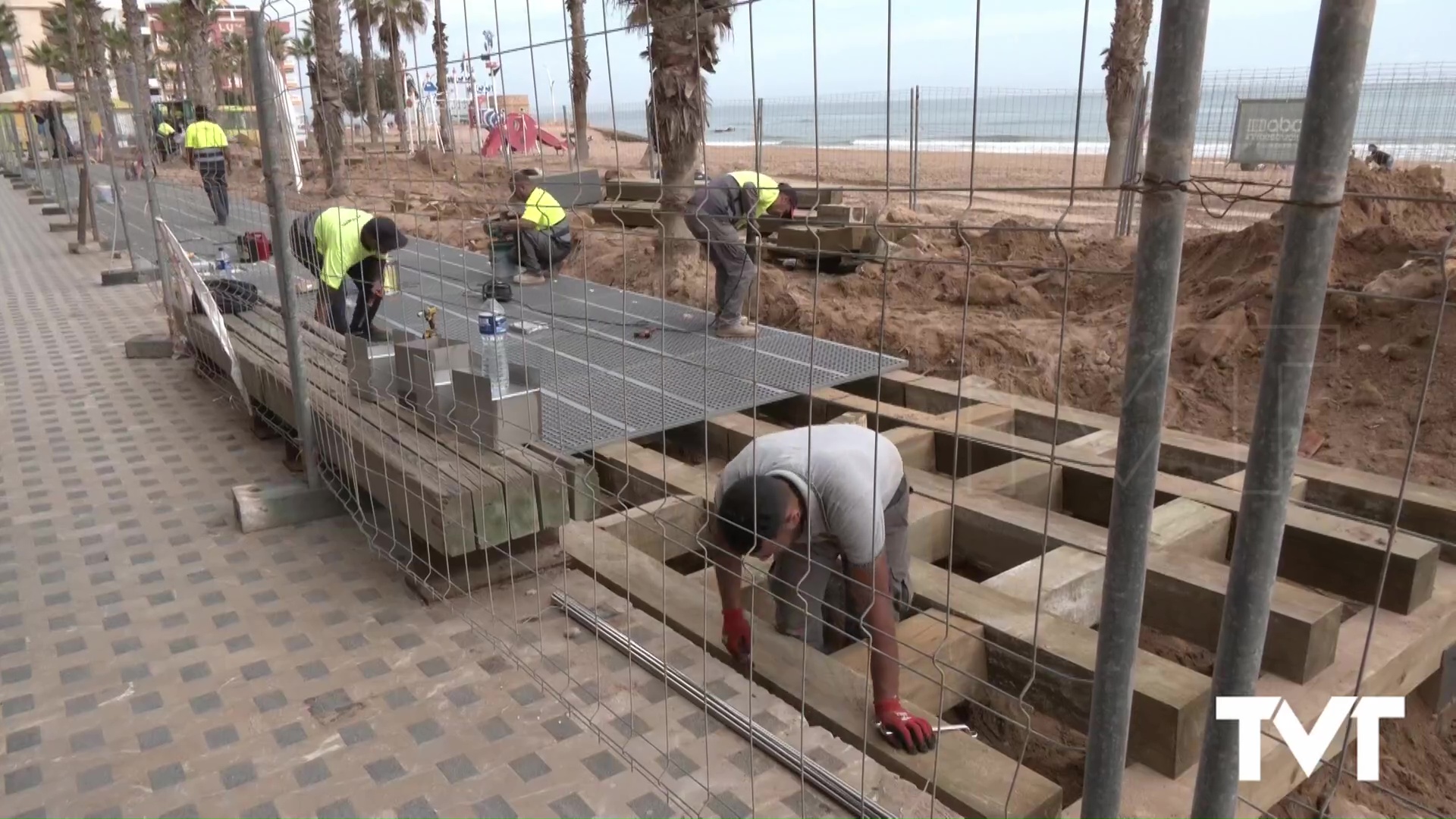 Imagen de Avance en las obras de la rehabilitación integral de la pasarela peatonal de La Mata