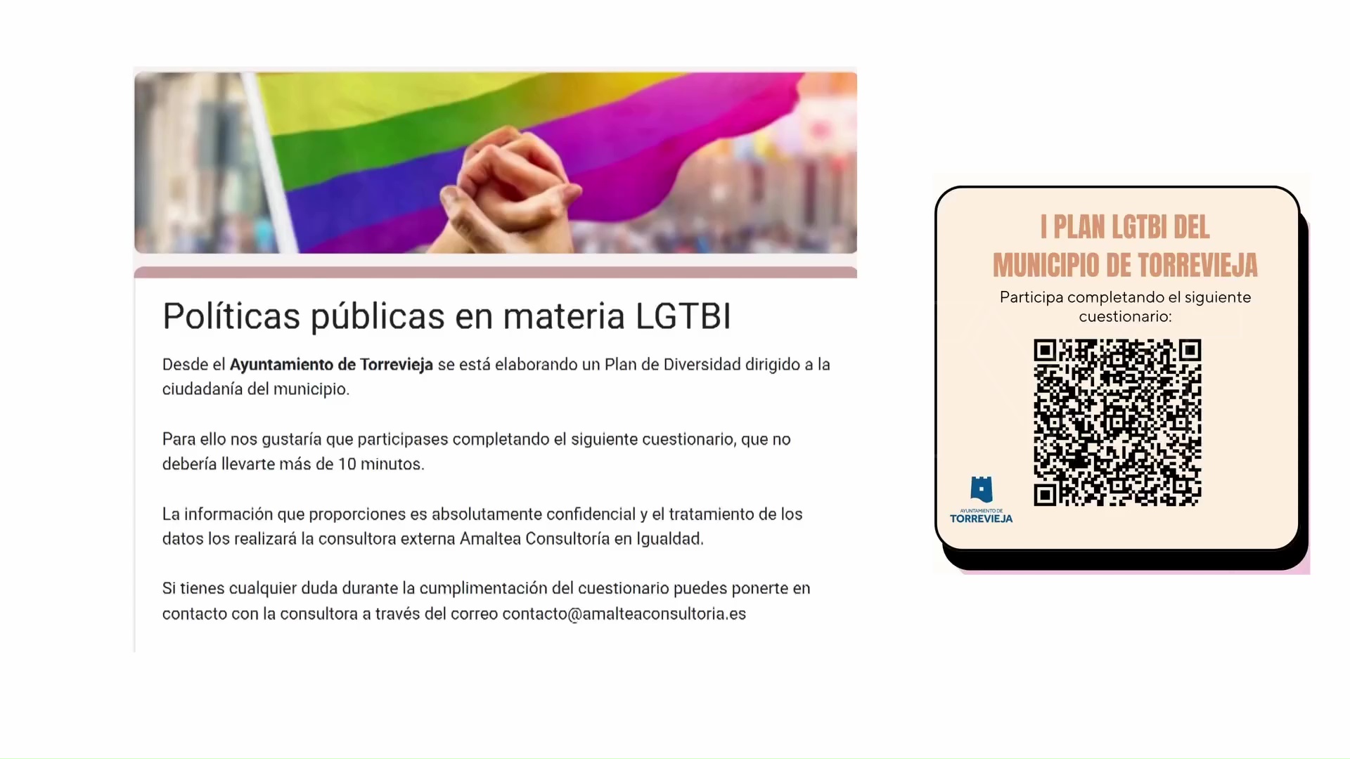 Imagen de Torrevieja elabora un plan de actuación municipal en materia de diversidad LGTBI 