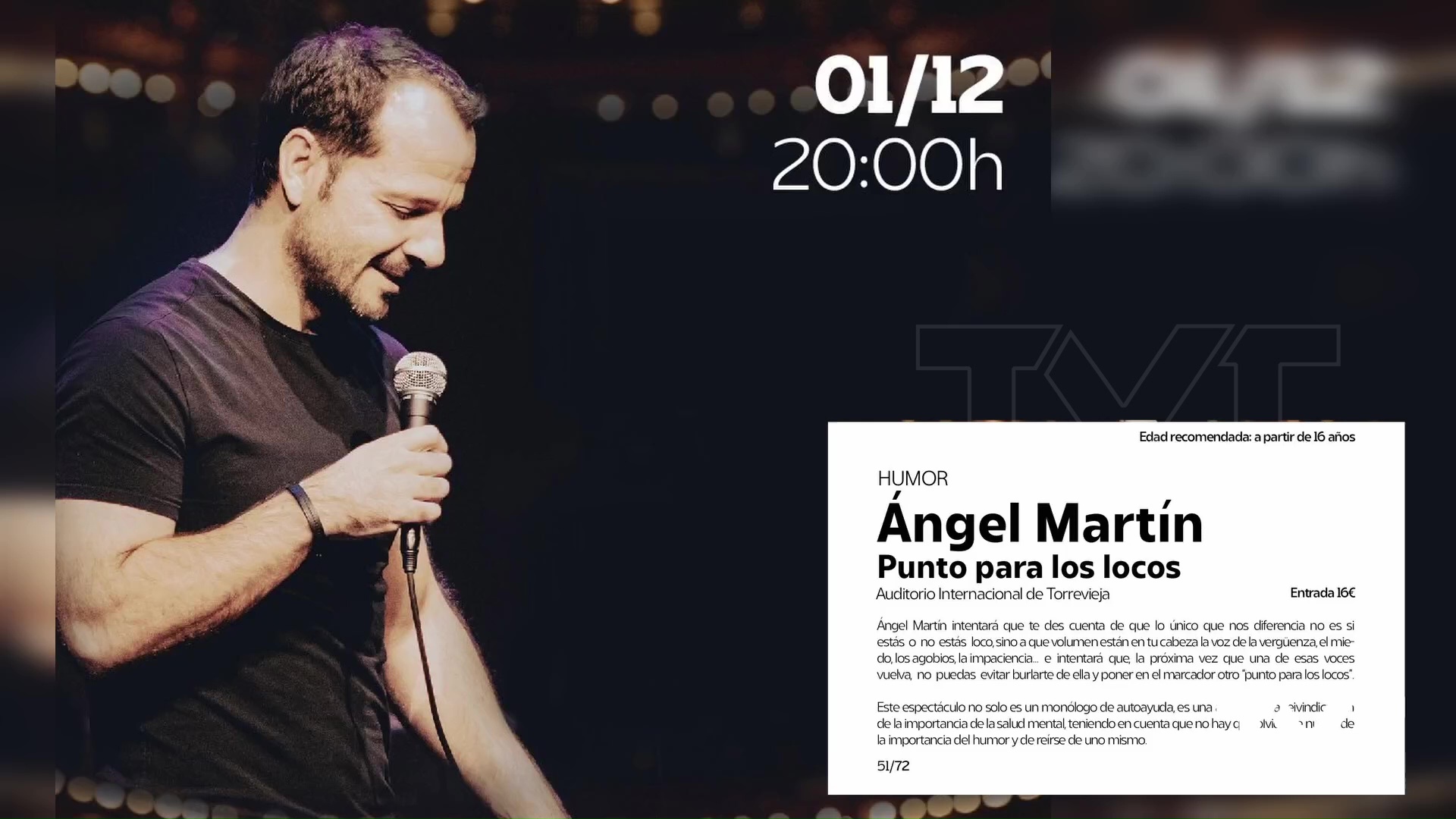 Imagen de Angel Martín con PUNTO PARA LOS LOCOS y los conciertos de Loi Meyers y Siloé llegan en diciembre a Torrevieja