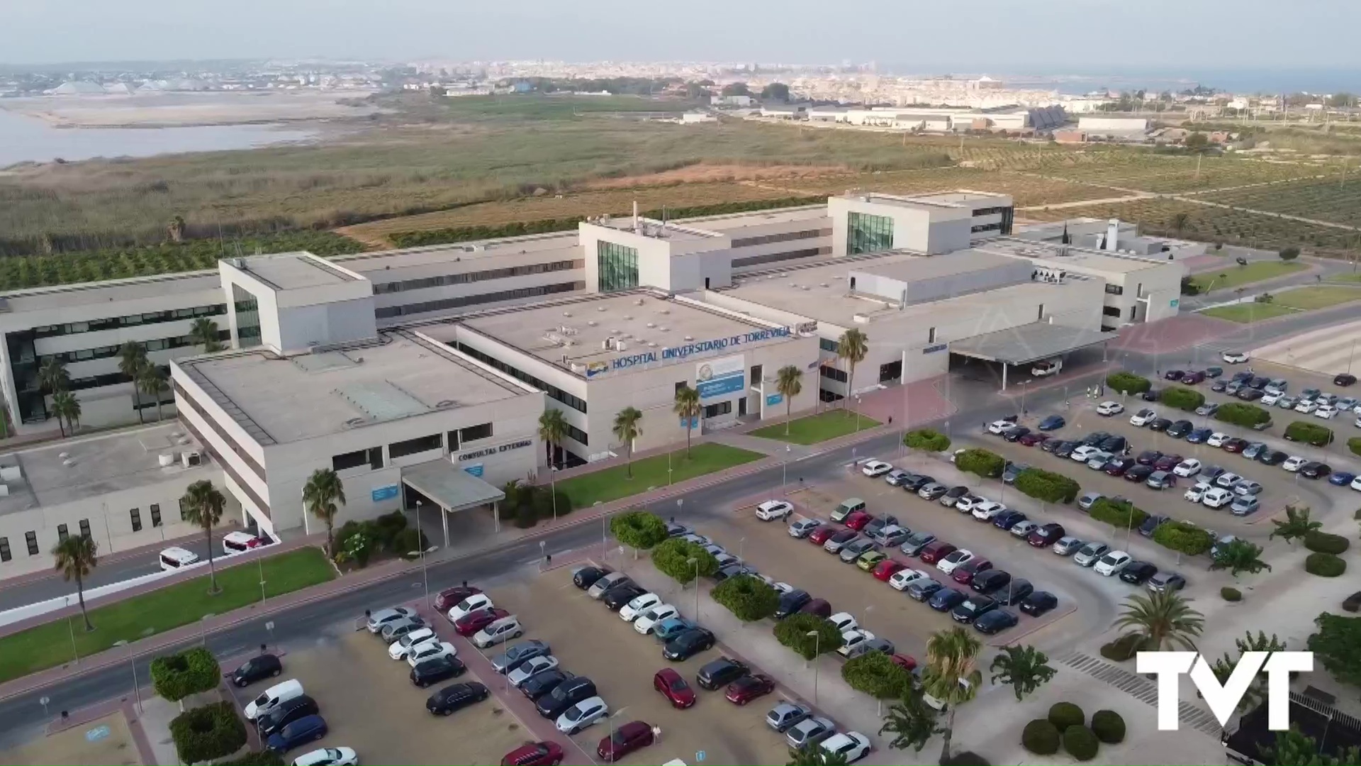 Imagen de Un particular denuncia la caída de una señal sobre su vehículo en el parking del Hospital de Torrevieja