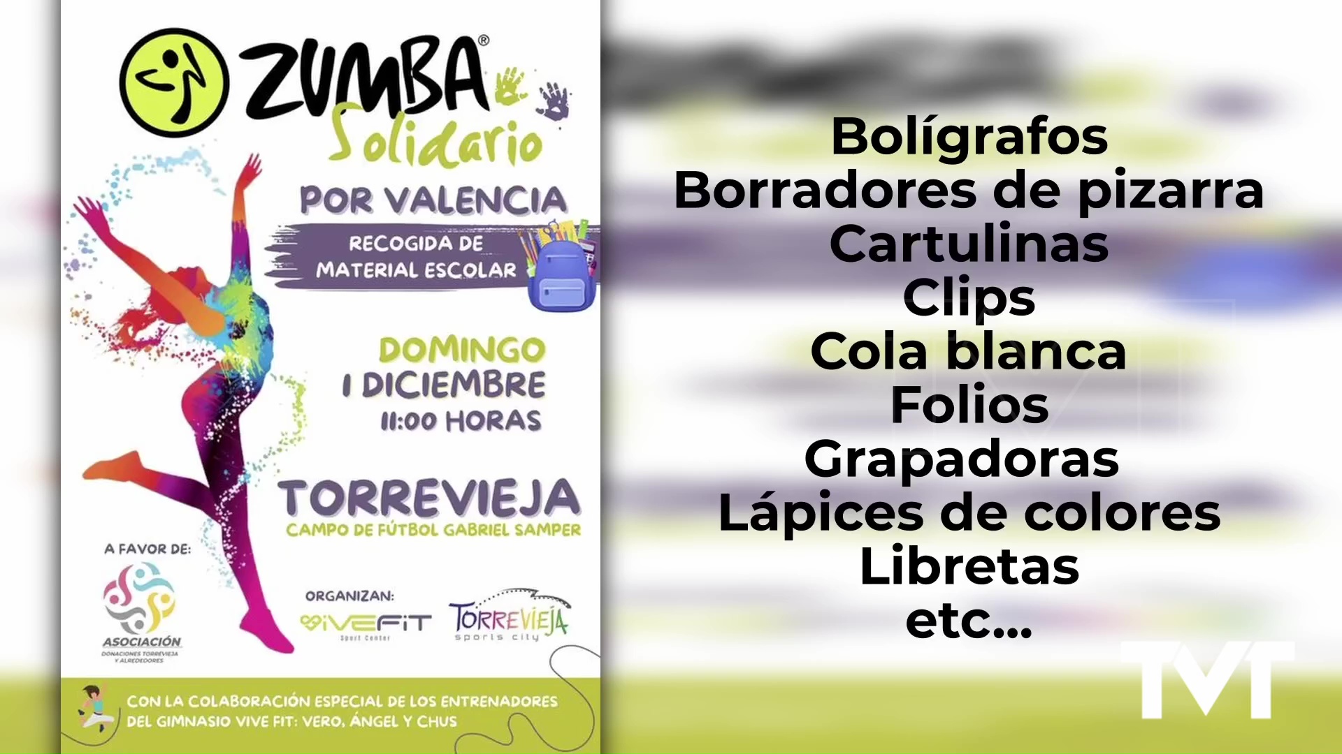 Imagen de Torrevieja acogerá el 1 de diciembre una jornada de zumba solidaria por Valencia para recogida de material escolar 
