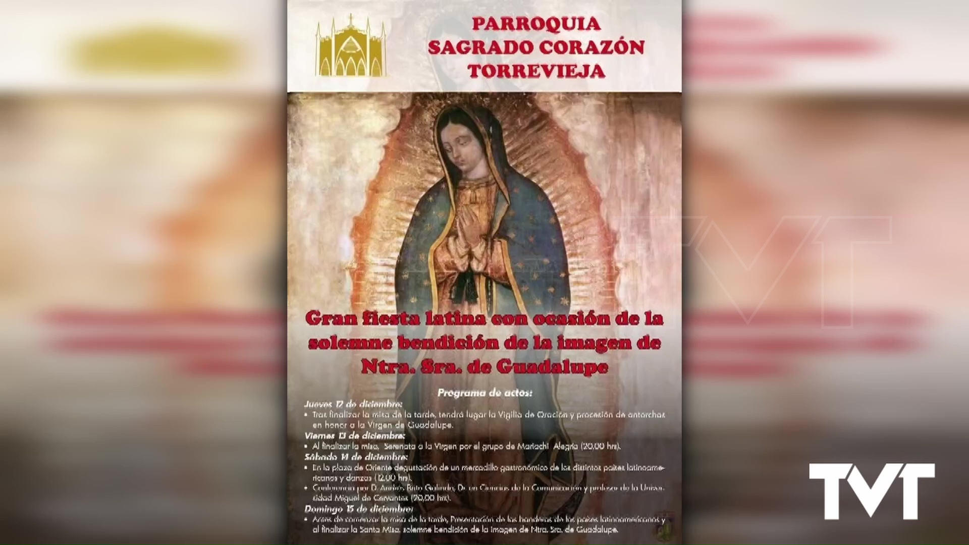 Imagen de Fiesta latina con ocasión de la bendición de la imagen de Nuestra Señora de Guadalupe en Torrevieja