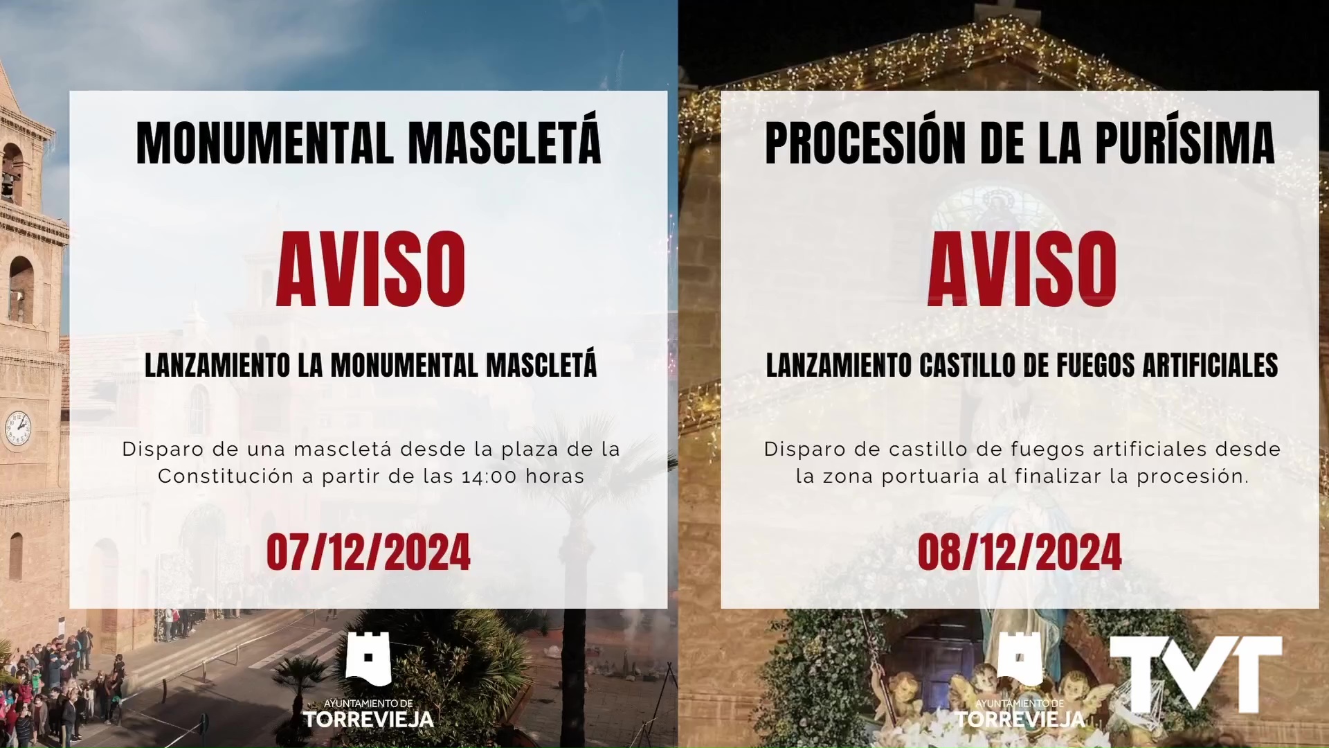 Imagen de Aviso de disparo de pólvora para el sábado 7 y domingo 8 de diciembre con motivo de las Fiestas Patronales 