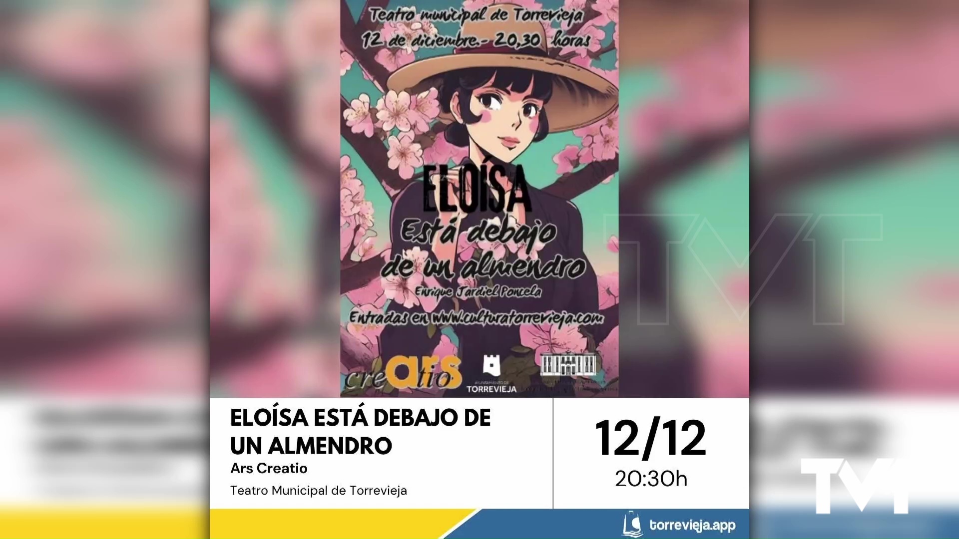 Imagen de Ars Creatio presenta el 12 de diciembre la obra «Eloísa está debajo de un almendro» 
