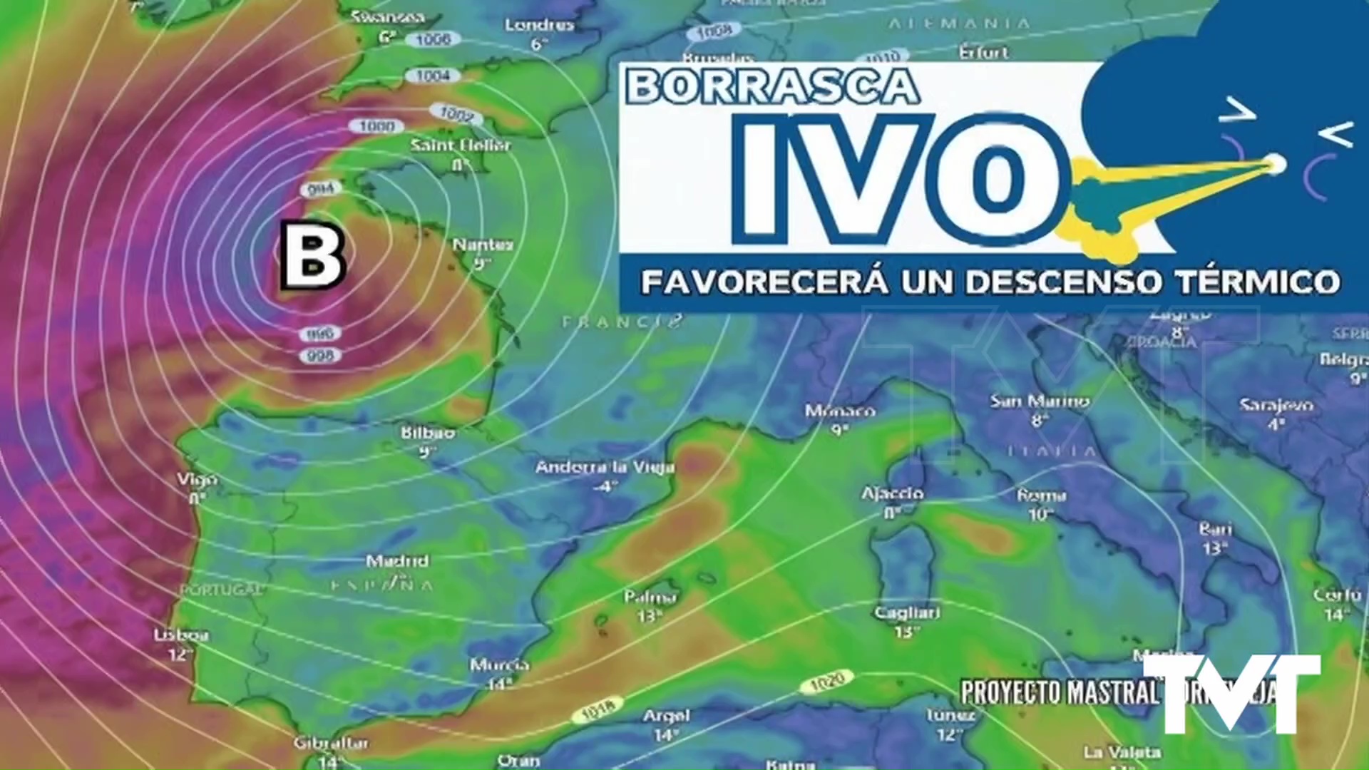 Imagen de Nueva borrasca que notaremos en nuestra zona con bajada de temperaturas 
