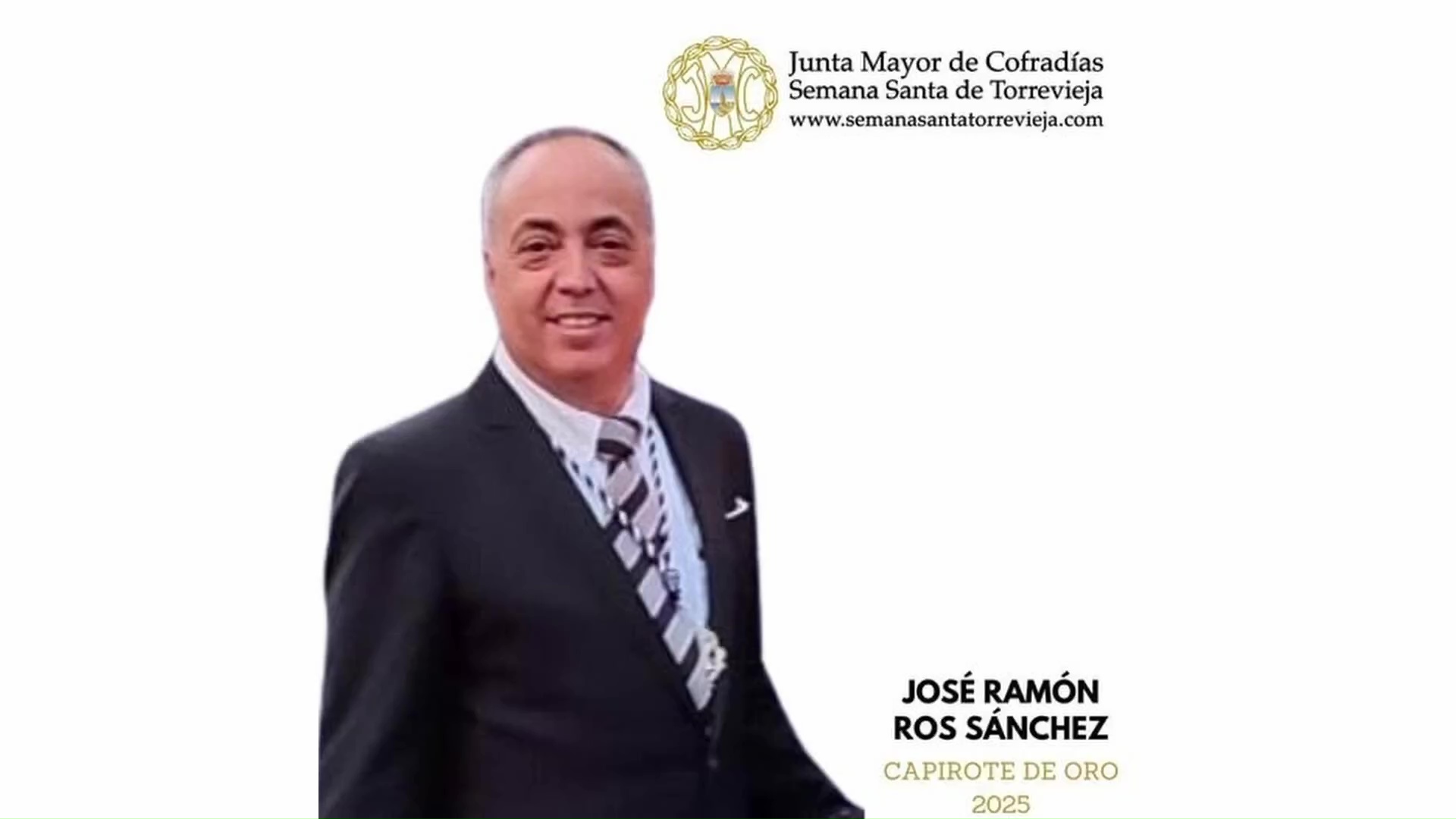 Imagen de José Ramón Ros, Capirote de oro de la Semana Santa 2025