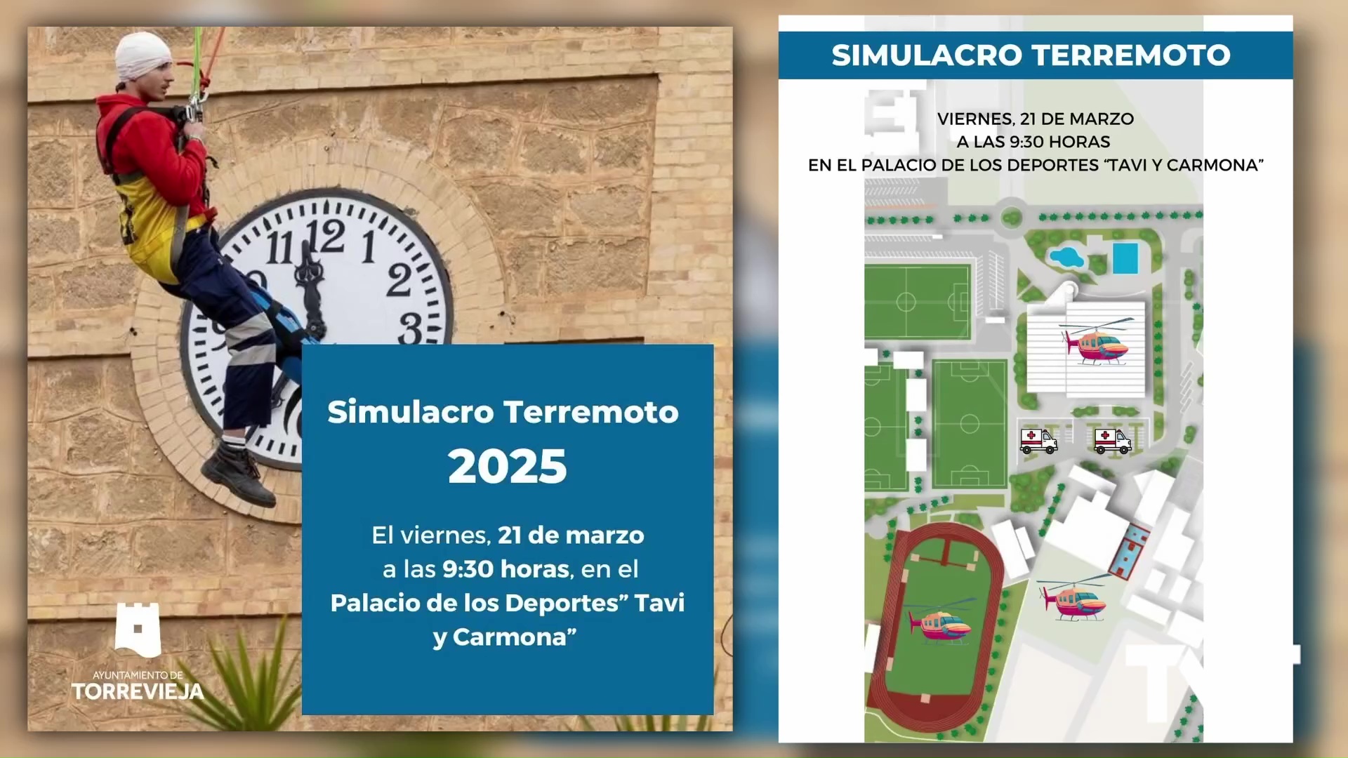 Imagen de El viernes 21 de marzo habrá simulacro de terremoto. No se alarmen si oyen muchas sirenas en el entorno del Palacio de los Deportes e IES Las Lagunas 
