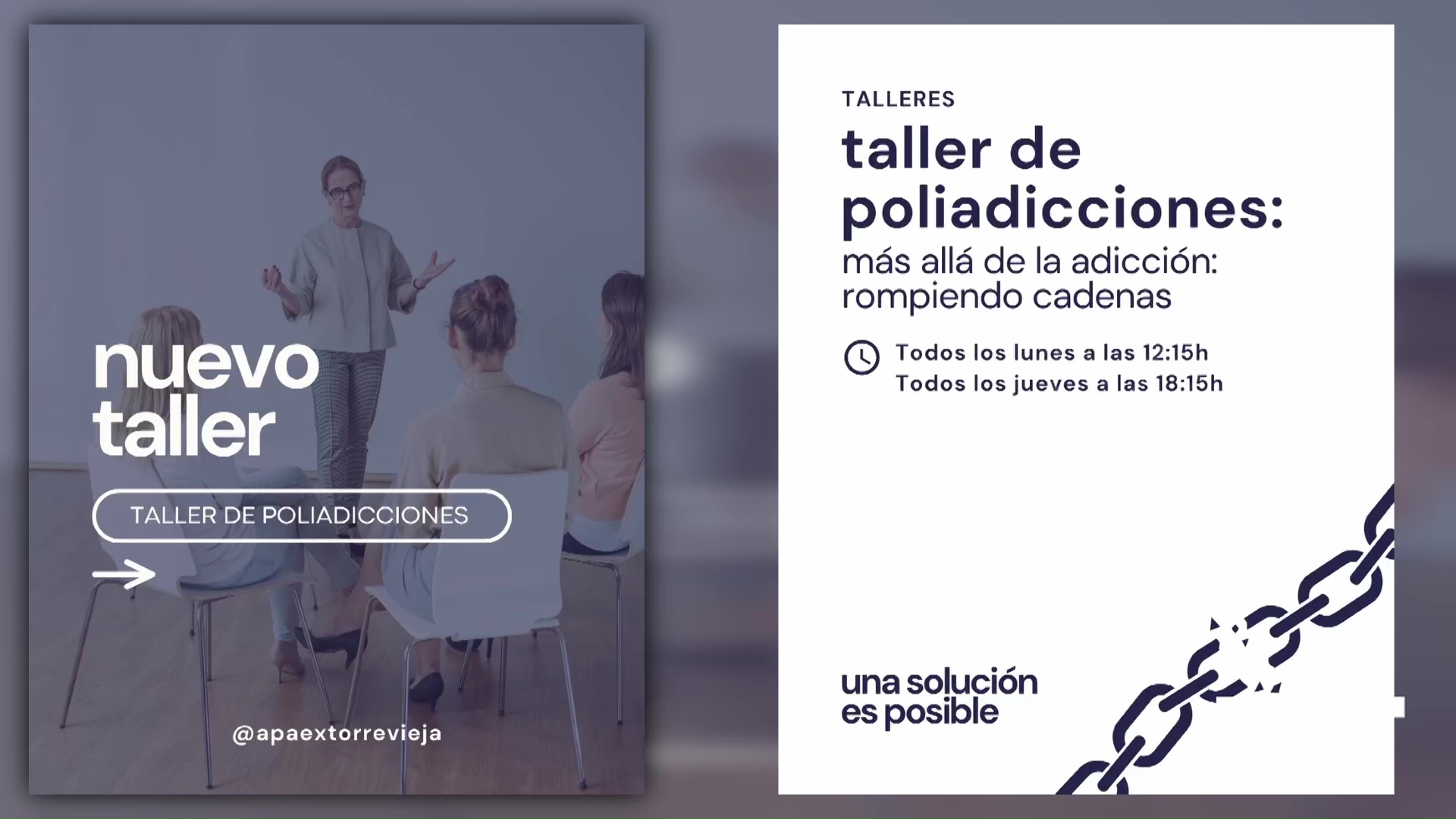 Imagen de Apaex Torrevieja pone en marcha un nuevo taller sobre poliadicciones 