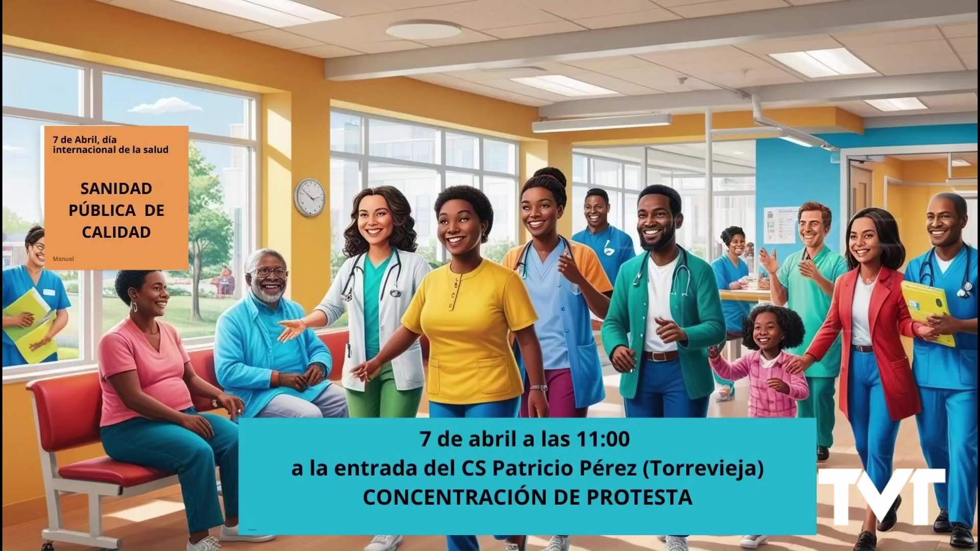 Imagen de La Plataforma por la sanidad 100x100 pública y de calidad anima a la ciudadanía a unirse a la concentración del 7 de abril para reclamar más recursos e inversión