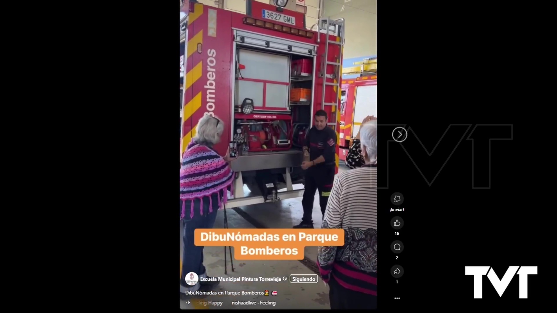 Imagen de DibuNómadas en el parque de bomberos de Torrevieja 