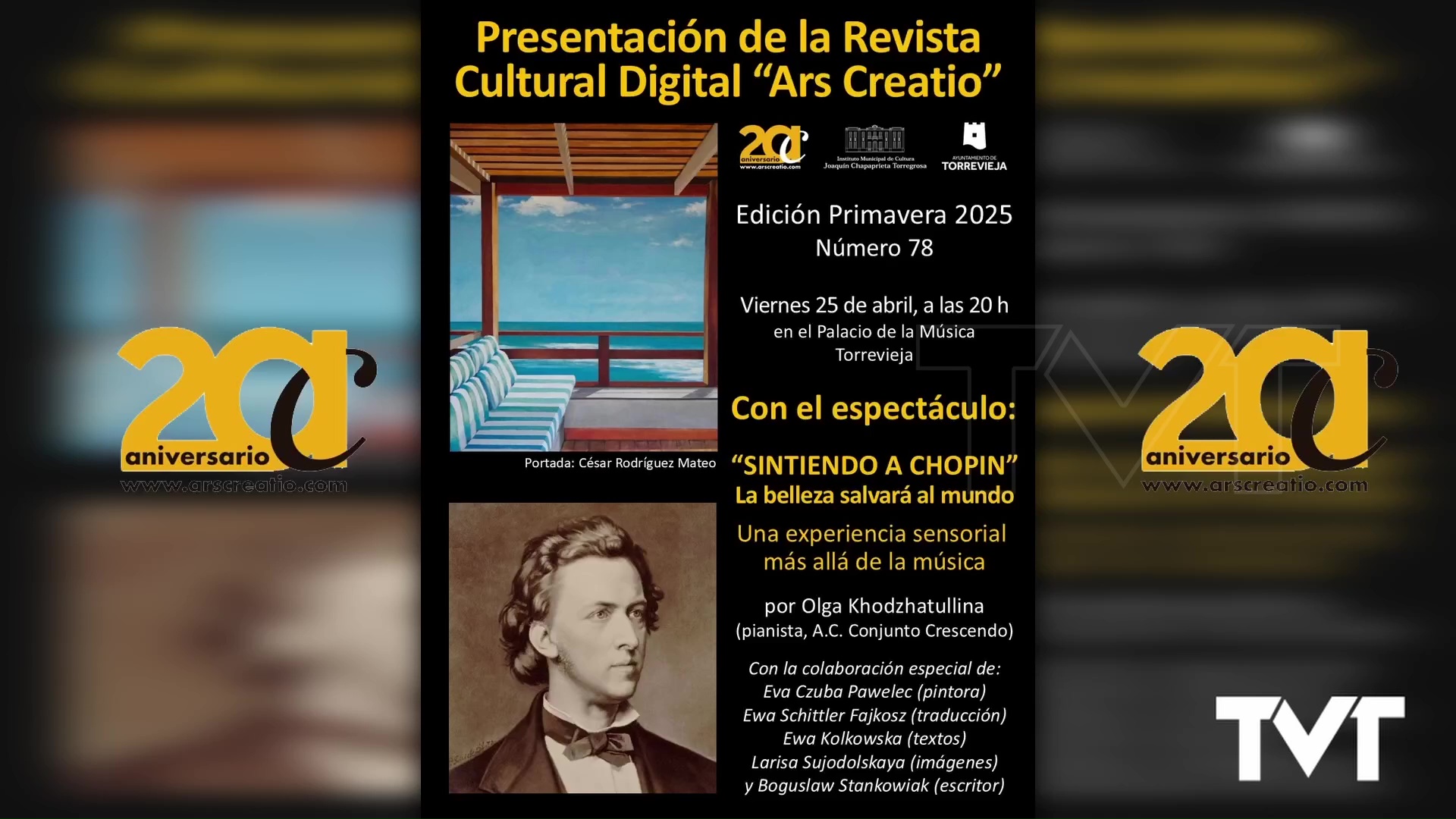 Imagen de El número 78 de la revista Ars Creatio se presenta con un concierto de Chopin y pinturas realizadas para la ocasión