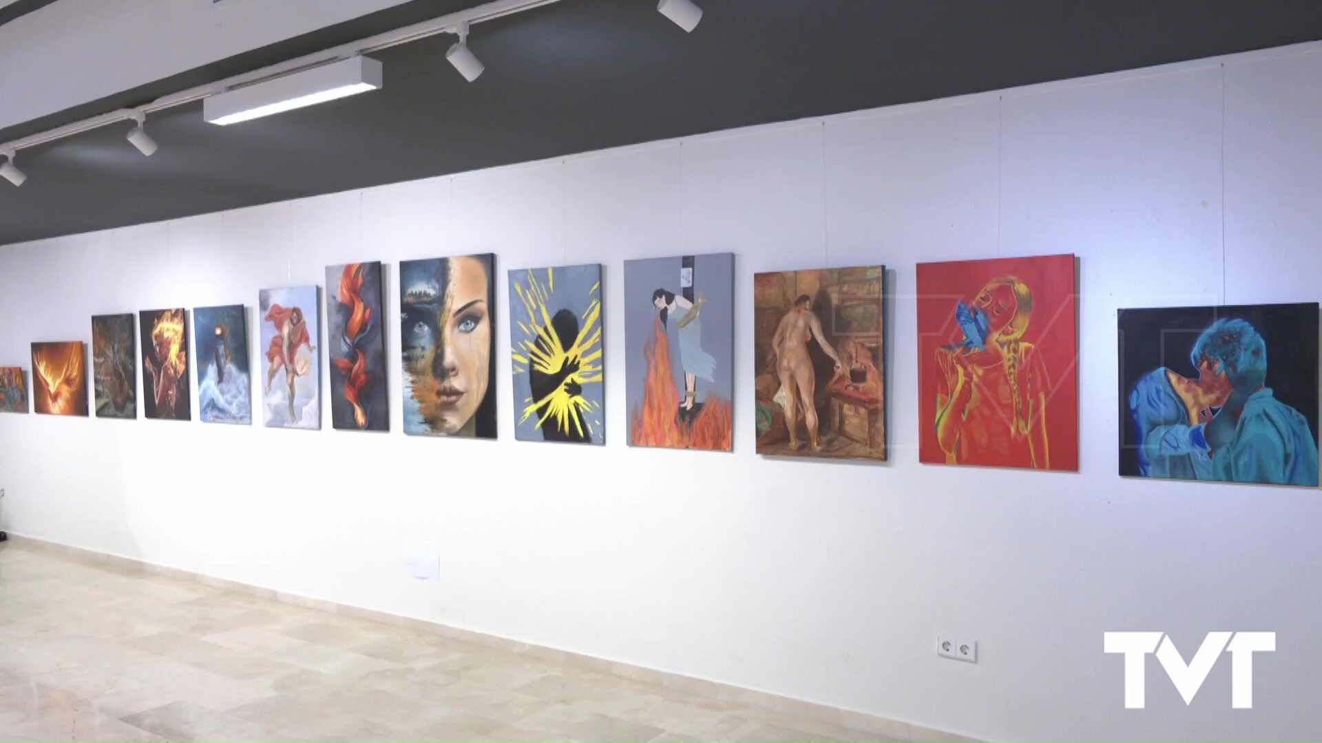 Imagen de Los alumnos de Olga Parra, de la Escuela Municipal de Pintura, dedican una exposición al color/ calor del fuego