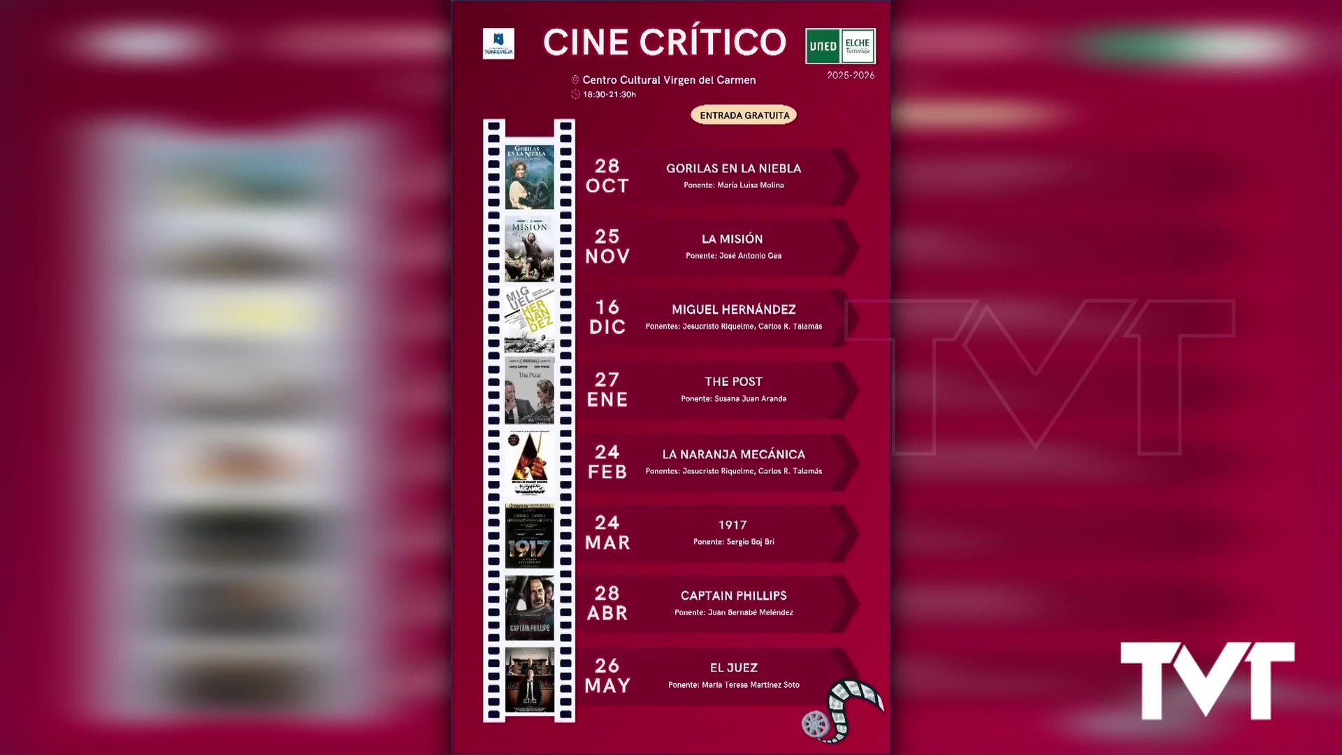Imagen de «El Lector» cerró el ciclo de cine crítico del Aula Uned Torrevieja y se presenta el cartel para el nuevo curso académico 2025-2026 