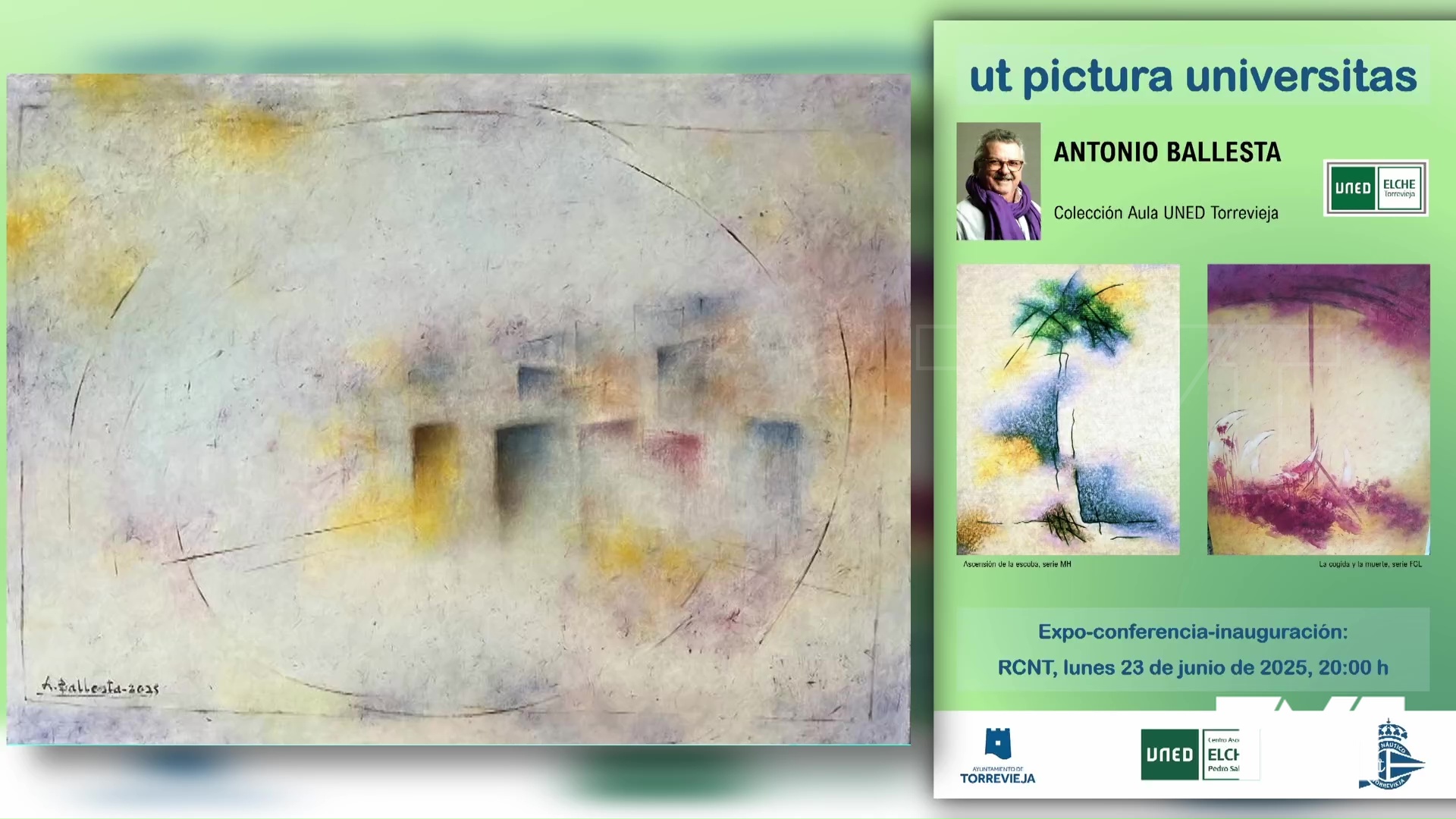 Imagen de El pintor Antonio Ballesta dona parte de su magnífica obra a la UNED de Torrevieja 