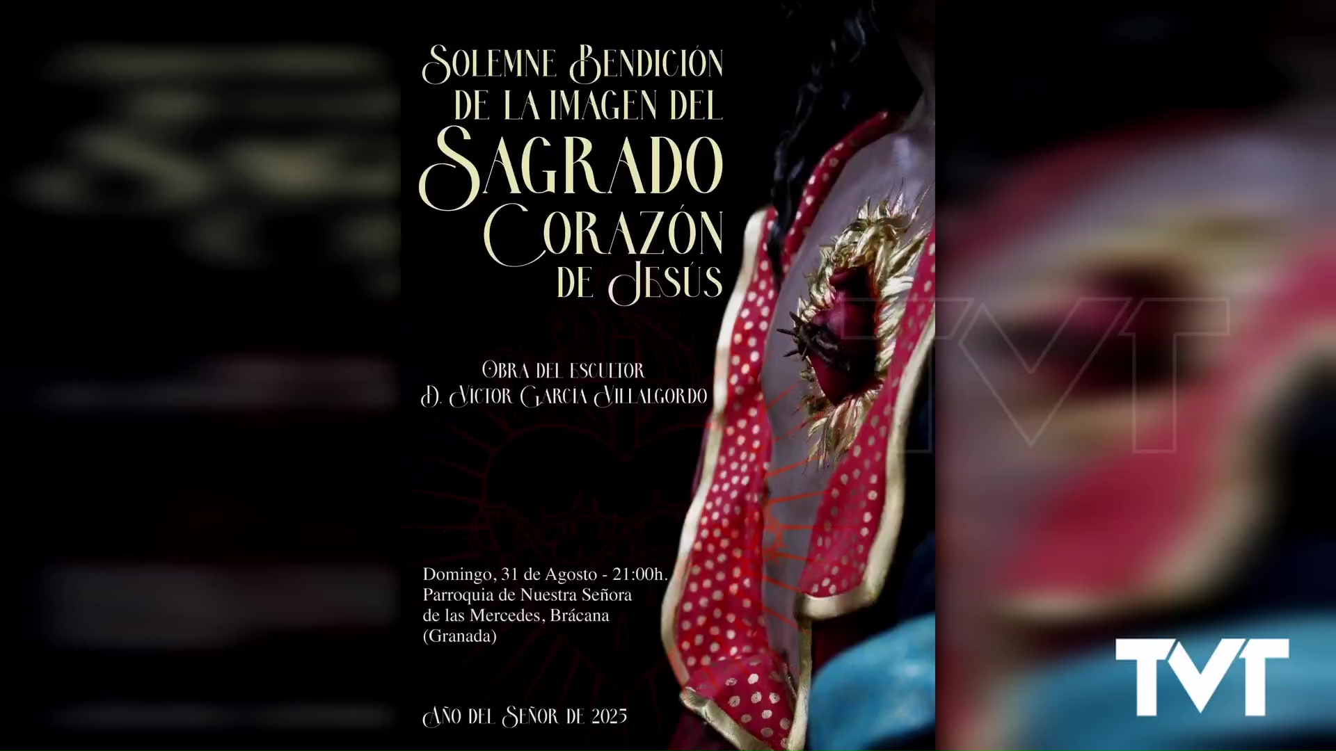 Imagen de La imagen del Sagrado Corazón de Jesús de Víctor García Villalgordo se bendice en Brácana (Granada)