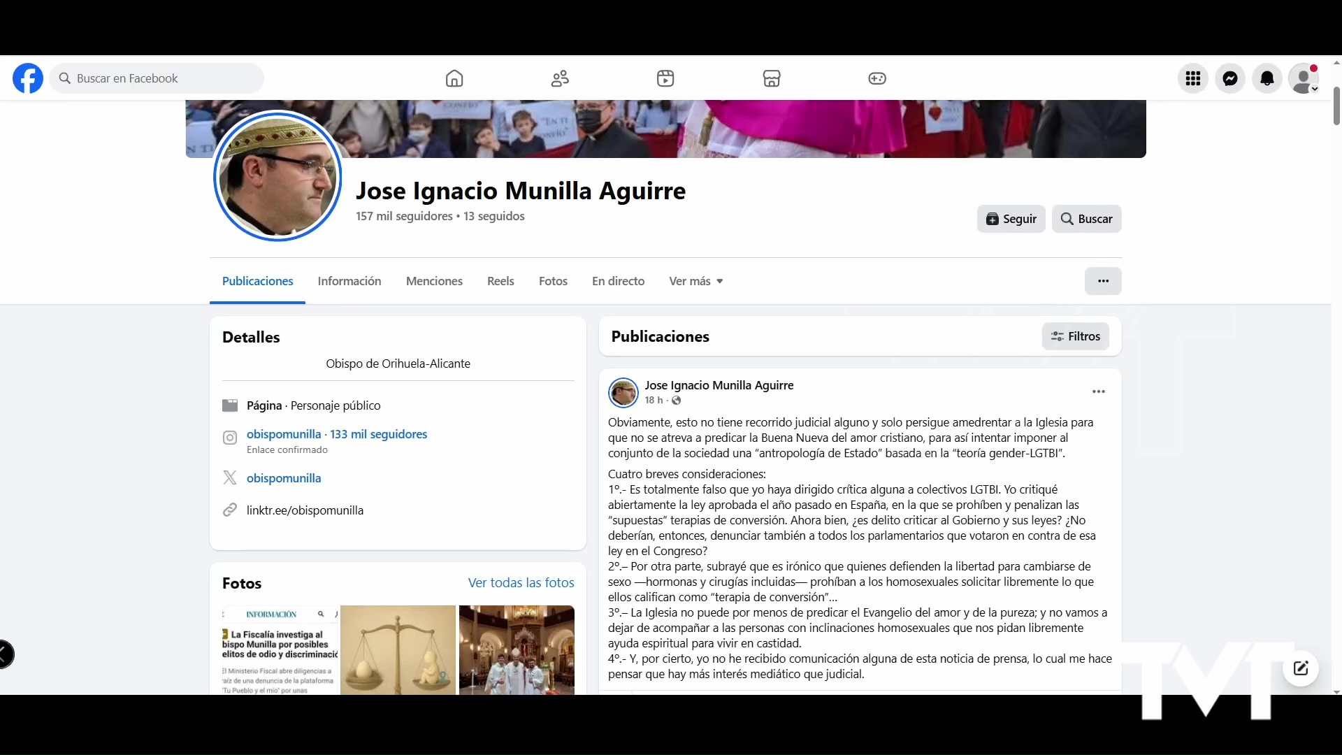 Imagen de El obispo se defiende destacando que la denuncia solo «persigue amedrentar a la Iglesia»