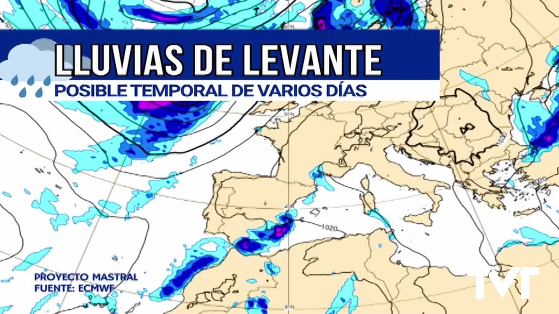 Imagen de Se acerca un episodio prolongado de lluvias