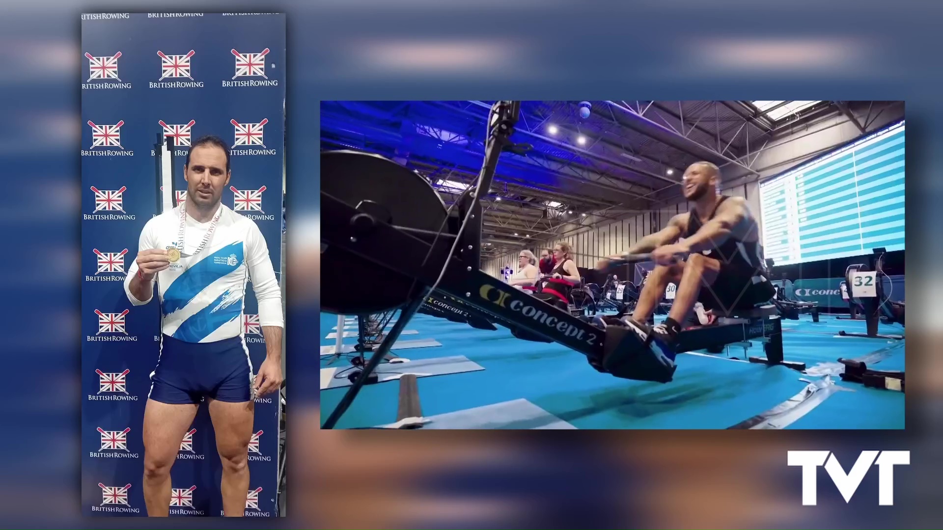 Imagen de Francisco José Pizana (RCNT) gana el oro en los British Rowing Indoor Championships