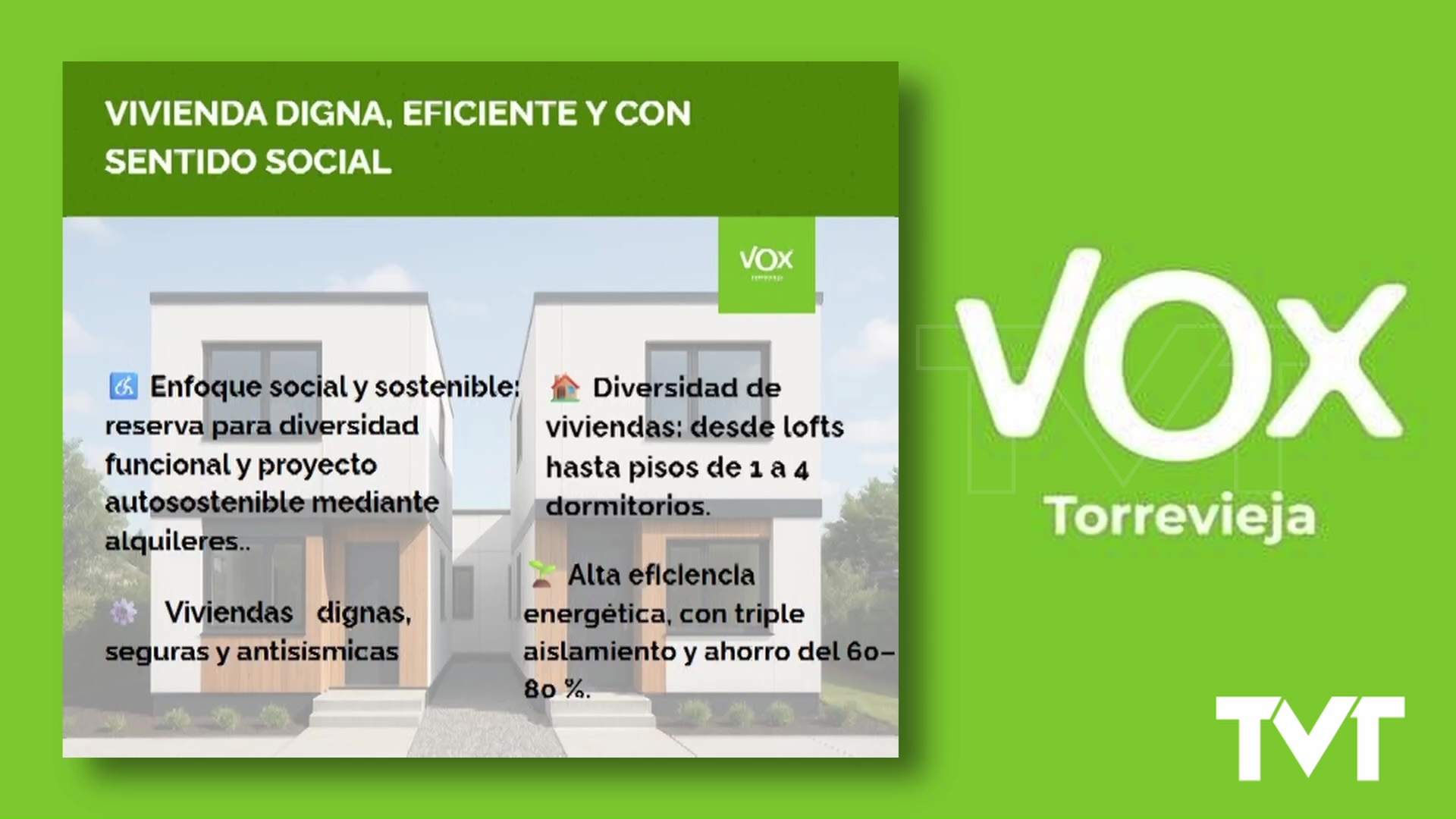 Imagen de VOX Torrevieja propone un plan municipal de vivienda asequible con casas modulares bioclimáticas en “retales” de suelo público