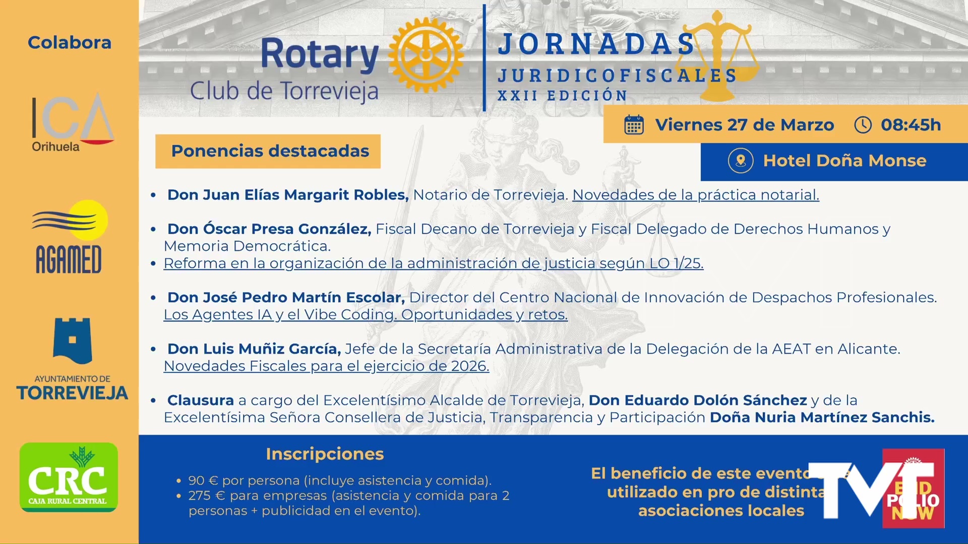 Imagen de Regresan las Jornadas Jurídico-fiscales del Rotary Club